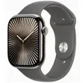 Apple Watch S10 (2024) Titan Cellular 46mm natur (Sportarmband steingrau) M/L
