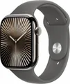 Apple Watch Series 10 GPS + Cellular 46mm Titan Natur mit Sportarmband M/L steingrau