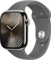 Apple Watch Series 10 GPS + Cellular 46mm Titangehäuse Sport Band Steingrau M/L