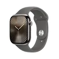 Apple Watch Series 10 Titan Natur (GPS + Cellular) 46mm (Sportarmband steingrau) M/L