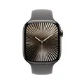 Apple Watch Series 10 LTE 46mm Natural Titangehäuse mit Stone Grey Sportarmba...