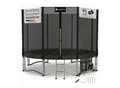 Juskys Trampolin JumpMaster XL Ø 305 cm – Gartentrampolin mit Netz, Leiter & Bodenankern