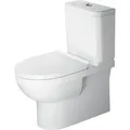 Duravit Stand-Tiefspül-WC Kombi No.1 36,5x65 cm 6 l waagerechter Abgang Rimless Weiß - Braun