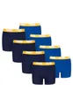 PUMA Boxershorts Jungen Kinder Unterhose Unterwäsche 8 er Pack, Farbe:740 - Yellow/Blue, Bekleidung:128
