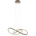 Paul Neuhaus LED-Pendelleuchte  messing-matt  geschwungen   , gold , Maße (cm): H: 120  Ø: 57