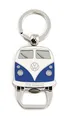 BRISA VW Collection - Volkswagen Schlüssel-Anhänger-Ring Schlüsselbund-Accessoire Keyholder mit Bier-Flaschen-Öffner im T1 Bulli Bus Design (Blau)