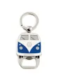 VW Collection by BRISA Schlüsselanhänger Volkswagen Schlüsselring mit Flaschenöffner im T1 Bulli Bus Design (ein Stück, 2-tlg., für alle VW Fans), Softemaille/Vernickelt