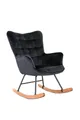 byLIVING Schaukelsessel Richie, Metallbeine mit Holzkufe, in Webstoff, Samt oder Cord