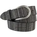 Ledergürtel BERND GÖTZ, Damen, Gr. 105, schwarz, Rindsleder, gestreift, casual,modisch, Gürtel, mit reflektierendem Streifendesign