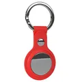 EAZY CASE - Schlüsselanhänger für AirTag Anhänger Hülle Silikon Rot AirTags Schutzhülle Air Tracker Schlüsselanhänger mit Schlüsselring geeignet auch als Air Tag Anhänger für Katze, Hund, Kind