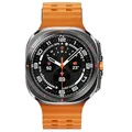 "Samsung Galaxy Watch Ultra - 47 mm - titanfarben grau - intelligente Uhr mit Marineband - Gummi - Orange - Bandgröße: S/M/L - Anzeige 3.73 cm (1.5\