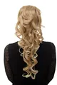 WIG ME UP - Haarteil Zopf voluminös Locken lockig sehr lang (60 cm) + Steckkämme & Gummizug Blond-Mix WK03-27T613