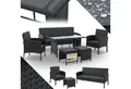 Juskys Gartenlounge-Set Turin, (6-tlg), Polyrattan Sitzgruppe für 7 Personen, Gartenmöbel Set 6-teilig