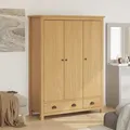 Kleiderschrank Mit 3 Türen Hill 127x50x170cm Massivholz Kiefer - Vidaxl