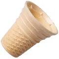 Bazko Klassischer Waffelbecher | halbsüße Eiswaffeln 7 cm / 6,6 cm | 143 Stück | knusprige Eiswaffel Softeisbecher für Gelato, Sorbet | vegan