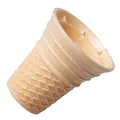 Bazko Klassischer Waffelbecher | halbsüße Eiswaffeln 7 cm / 6,6 cm | 143 Stück | knusprige Eiswaffel Softeisbecher für Gelato, Sorbet | vegan