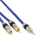 INLINE Klinke/Cinch PREMIUM 5m 3,5mm Klinke Stecker an 2x Cinch Buchse vergoldete Kontakte Laenge 5m (89935P)