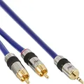 InLine 89935P Cinch/Klinke Kabel, PREMIUM, 2x Cinch Stecker an 3,5mm Klinke Stecker, 5m