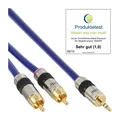 InLine® Cinch/Klinke Kabel PREMIUM 2x Cinch Stecker an 3,5mm Klinke Stecker 5m