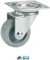Dörner + Helmer Möbel-Lenkrolle Ø45mm Kunststoffrad, Stahlblech verzinkt #830725