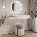 Hängender Kosmetiktisch AURORA SILVER Weiss Hochglanz
