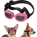 Hundebrille Rosa UV Schutz Winddichte wasserfeste Hundebrille Kleinhunde 1 Stück