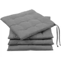 Zollner Stuhlkissen,, Schwarz, Textil, Quadratisch, 40x3x40 cm, Oeko-Tex® Standard 100, Wohntextilien, Kissen, Sitzkissen