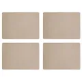 ASA Selection 7801420 Lederoptik Tischset, 46 x 33 cm, Polychlorid, stone (4 Stü