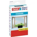 Tesa Fliegengitter Insect Stop Standard, anthrazit, 110 x 130cm, mit Klettband, für Fenster