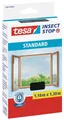 tesa Fliegengitter für Fenster Standard anthrazit durchsichtig 1,1m x 1,3m