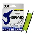 Daiwa J-Braid X4 135m, 0,19mm, Farbe gelb