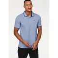 Jack & Jones Poloshirt JJEPAULOS Poloshirt mit klassischem Kragen und figurbetonter Form Logostickerei, modisch, schmal, Baumwolle, Polokragen blau S (48)