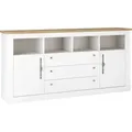 Sideboard HOME AFFAIRE "WESTMINSTER BESTSELLER", pinie weiß, wotan eiche, B:193cm H:96cm T:43cm, Sideboards, im romantischen Landhausstil