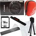 Canon Ixus 285 HS schwarz Set Angebot Tasche rot