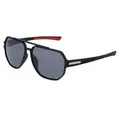 Fila FIASFI301 Herren-Sonnenbrille Vollrand Pilot Kunststoff-Gestell, schwarz