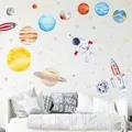 WANDKIND Wandtattoo Sonnensystem V315 Astronaut Planeten (Solar System), rückstandslos abziehbar 60 cm x 60 cm