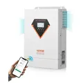 VEVOR Hybrid-Solarwechselrichter, 6000 W, All-in-One-Sinus-Wechselrichter mit Ladegerät, 48 V DC auf einphasig 220/230 V AC, mit integriertem 120-A-MPPT-Solarladeregler, für netzunabhängige Blei-Säure-Lithium-Batteriesysteme