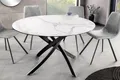 riess-ambiente Esstisch ALPINE 120cm weiß/schwarz - rund, Keramik, Marmor-Optik, Metall (Einzelartikel, 1-St), mir Sterngestell & Platz für 4 Personen – ideal für Esszimmer & Küche