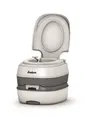 Enders® Campingtoilette Deluxe, Kolbenpumpe, farbige Füllstandsanzeige, integrierte Transportrolle