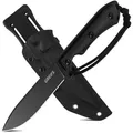 GREIFS Universalmesser APEX Outdoor-Messer aus D2 Stahl mit Kydex Holster schwarz