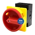 Intratec Hauptschalter 20A, 4-polig – IP65 Lasttrennschalter für Fronteinbau – Notausschalter ideal für Industrie – Drehschalter für sichere Abschaltung – Robuster Maschinenschalter 230V 400V