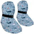 HECKBO Baby Regenfüßlinge Meerestiere ohne Vlies – wasserdichte Überziehschuhe für Baby Schuhe Winter – 3–18 Monate