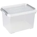 Curver 243808 Aufbewahrungsbox HANDY stapelbar (L x B x H) 400 x 290 x 260 mm Transparent, Silber 1 St.