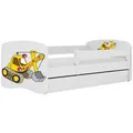 Raumhirsch Furniture Kinderbett, Weiß, Holzwerkstoff, 1-Sitzer, 1 Schubladen, Rechteckig, 70x140 cm, FSC 100%, Kinder- & Jugendzimmer, Kindermöbel, Kinderbetten, Kindereinzelbetten