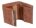 GlücksNugget Geldbörse HerrenbörseGeldbörse Leder Brieftasche Kombibörse, braun