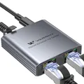 LAN Splitter 1 auf 2, 1000Mbps Ethernet Splitter mit TypeCNetzkabel, 1,4cm ul...