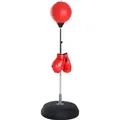 HOMCOM Boxsack Kunstleder Kunststoff Rot 43L x 43B x 144H cm