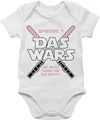 Shirtracer Baby Body Junge Mädchen - Zur Geburt - Das Wars Jetzt habe ich die Macht - 6/12 Monate - Weiß - ausgefallene babygeschenke geburtgeschenk born sprüche bodys sachen neugeborene