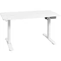 Vinsetto - Höhenverstellbarer Schreibtisch 140 X 70 Cm Elektrisch Computertisch Mit 4 Memory-voreinstellungen, Ergonomisch Steh-sitz Tisch Mit Haken, Anti-kollision, Weiß