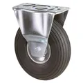 BS Rollen Luftrad Rad-Ø 200 mm Tragfähigkeit 75 kg Bockrolle mit Anschraubplatte Rillenprofil (L410.C90.200)